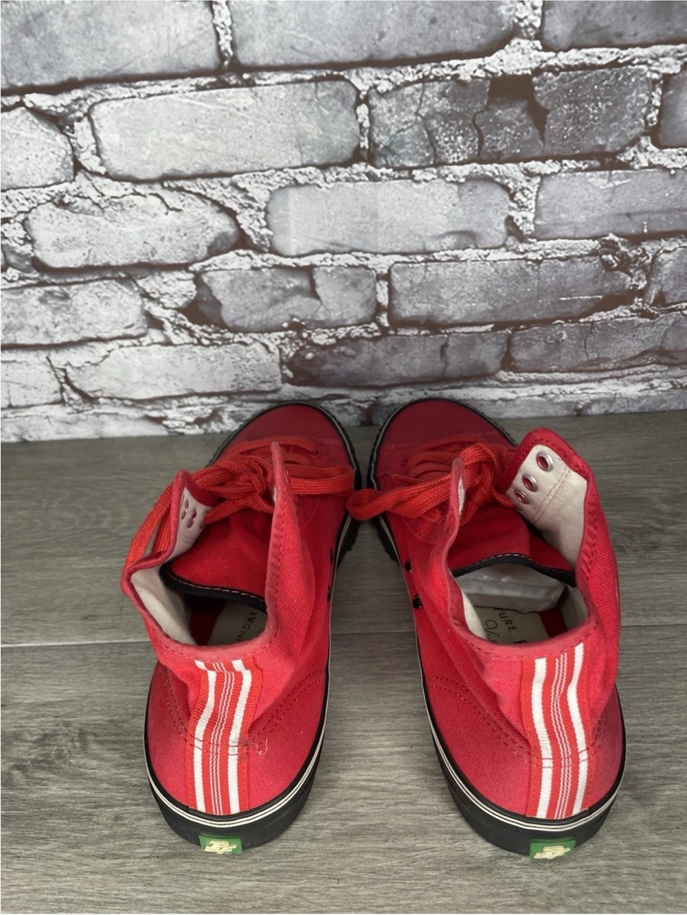 PF Flyers Red Canvas Fabric Lace Up High Top Sneakers Shoes Men Sz 11 US/45EU - Picture 7 of 12